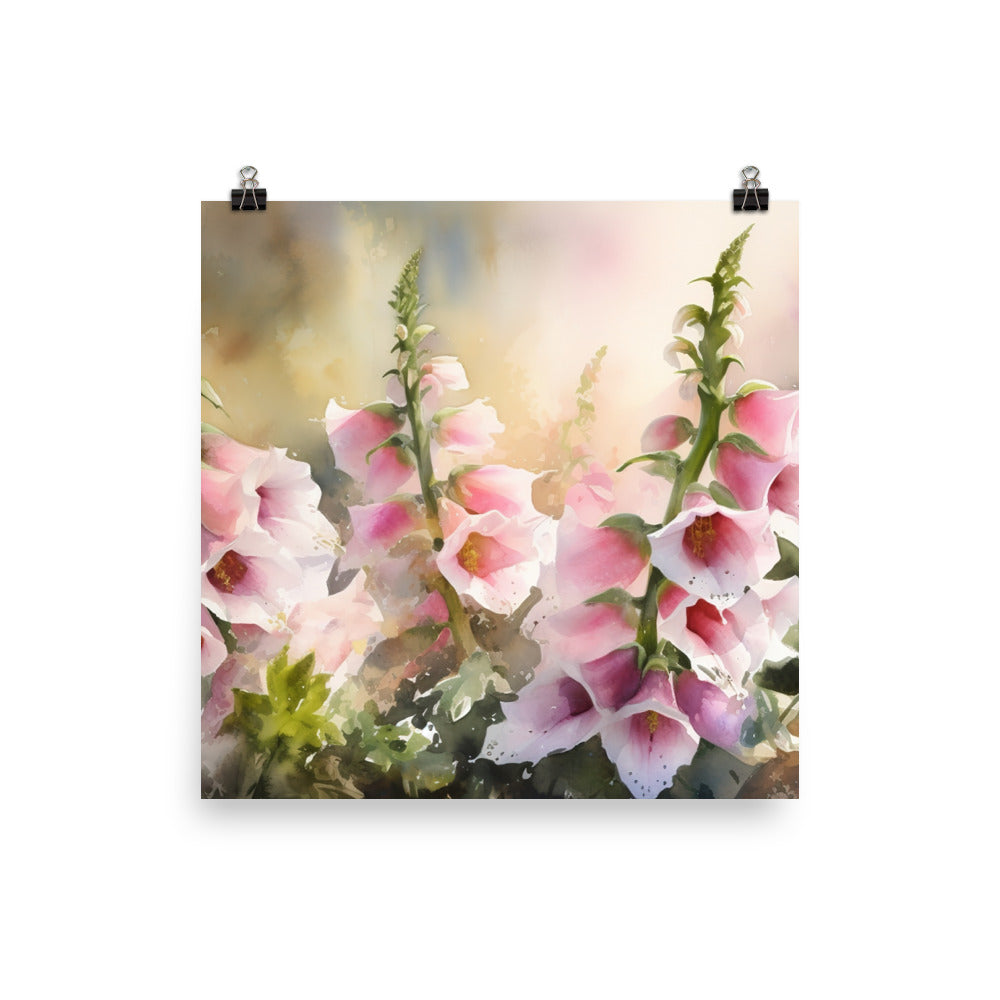 Ethereal Foxgloves photo paper poster - Posterfy.AI