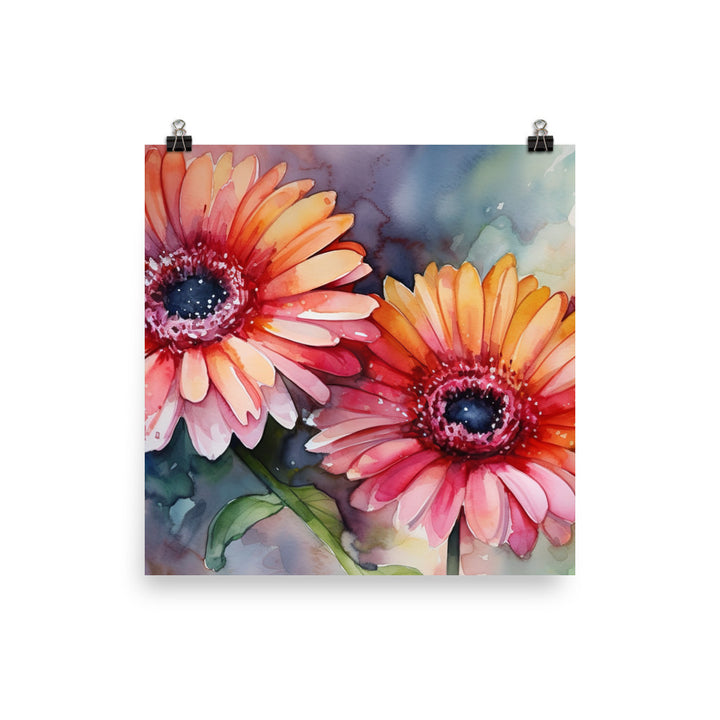 Delight with Gerbera Daisies photo paper poster - Posterfy.AI