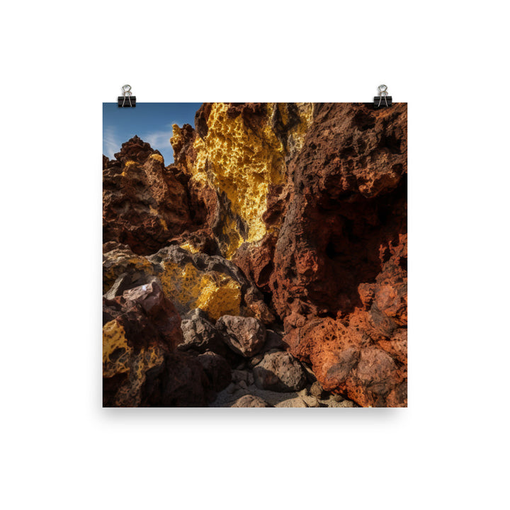 Volcanic Wonders of Nea Kameni photo paper poster - Posterfy.AI