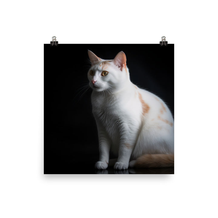 Serene Japanese Bobtail photo paper poster - Posterfy.AI