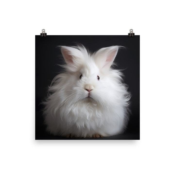 French Angora Bunny Photo paper poster - PosterfyAI.com