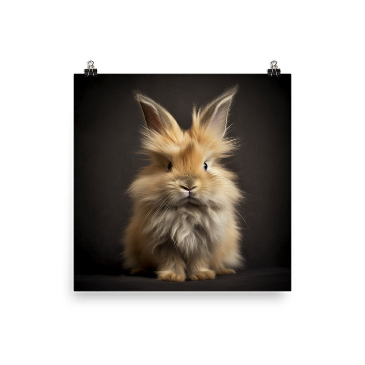 Adorable Lionhead Bunny Photo paper poster - PosterfyAI.com