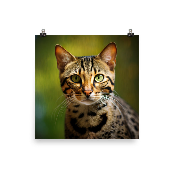 Wild Beauty of Ocicat Cat Photo paper poster - PosterfyAI.com