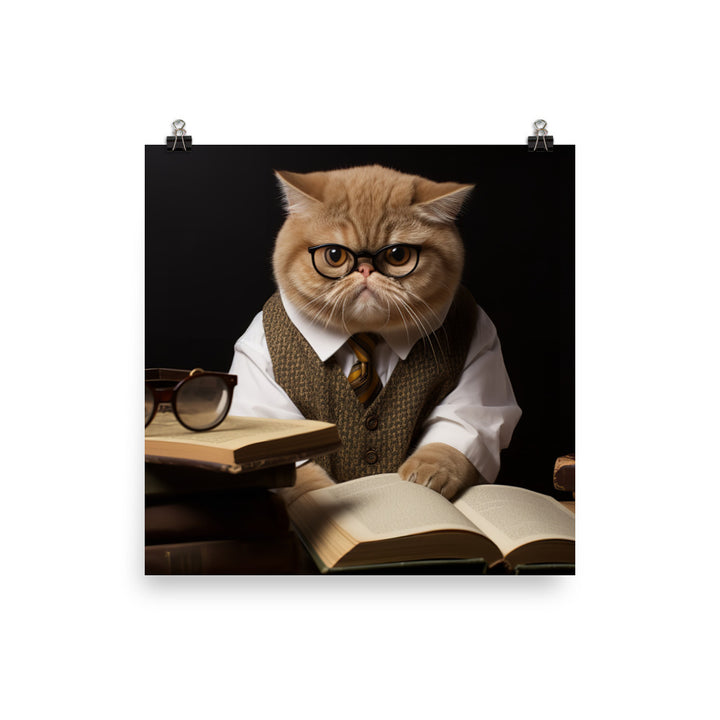 Exotic Shorthair Student Photo paper poster - PosterfyAI.com