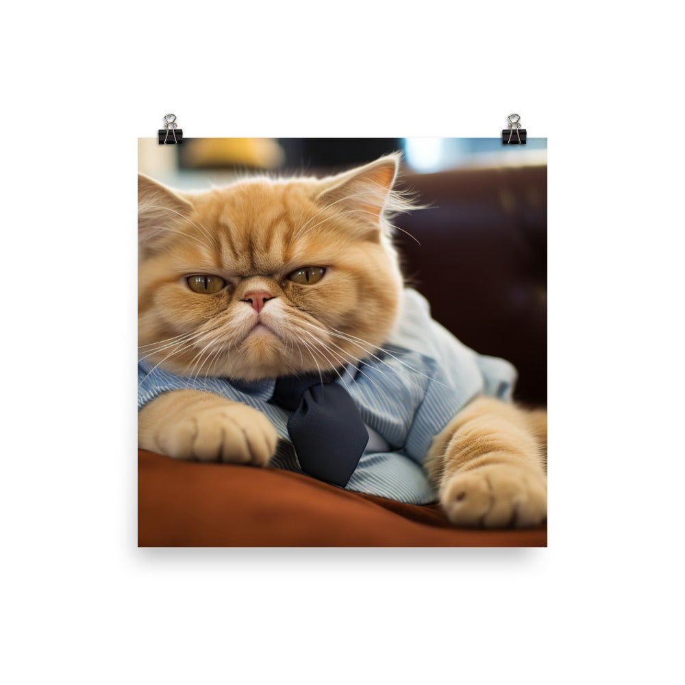 Exotic Shorthair Sales Consultant Photo paper poster - PosterfyAI.com