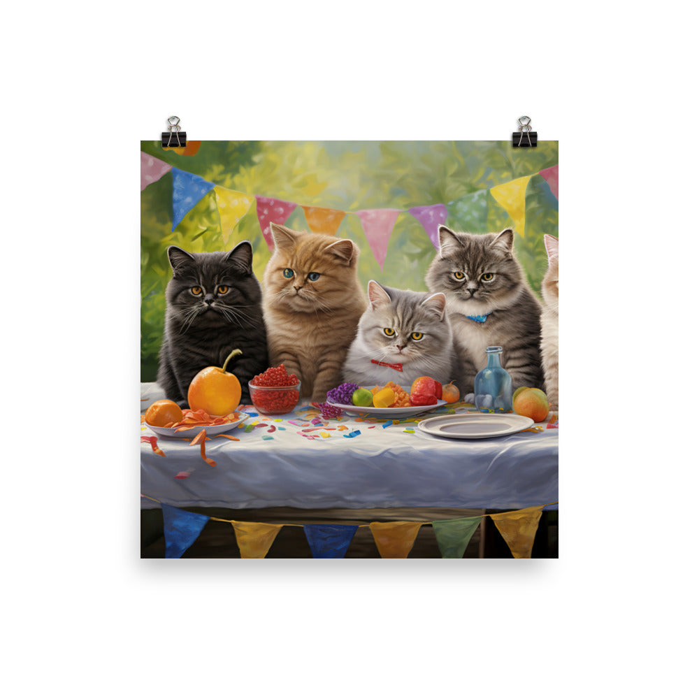 Exotic Shorthair Photo paper poster - PosterfyAI.com