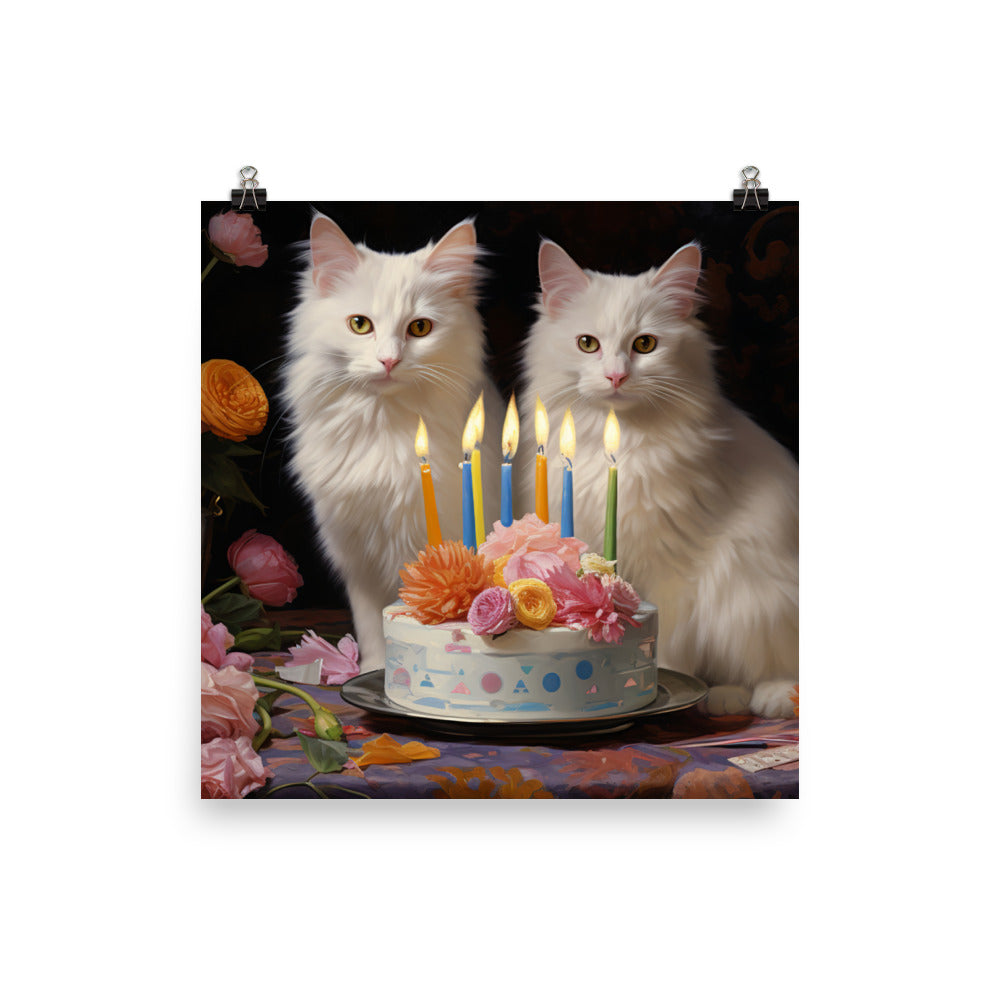 Turkish Van Photo paper poster - PosterfyAI.com