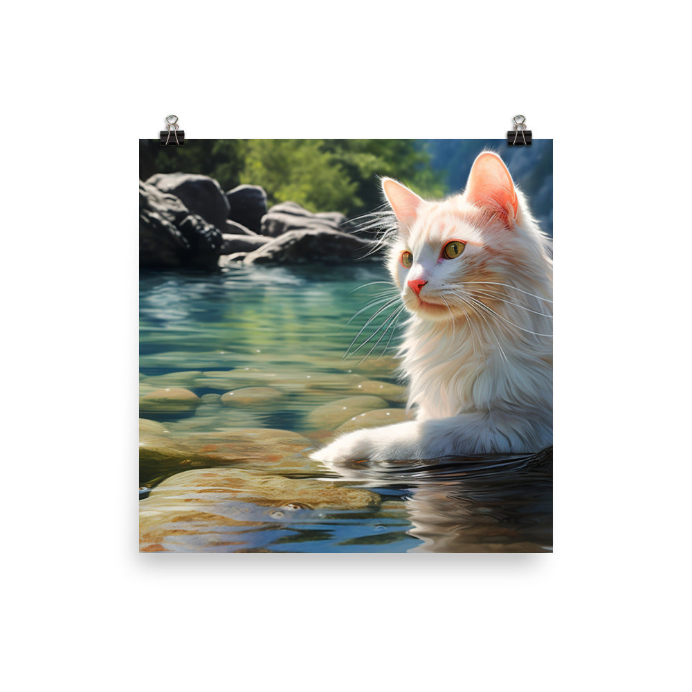 Turkish Van Photo paper poster - PosterfyAI.com