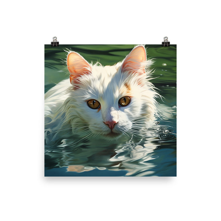 Turkish Van Photo paper poster - PosterfyAI.com