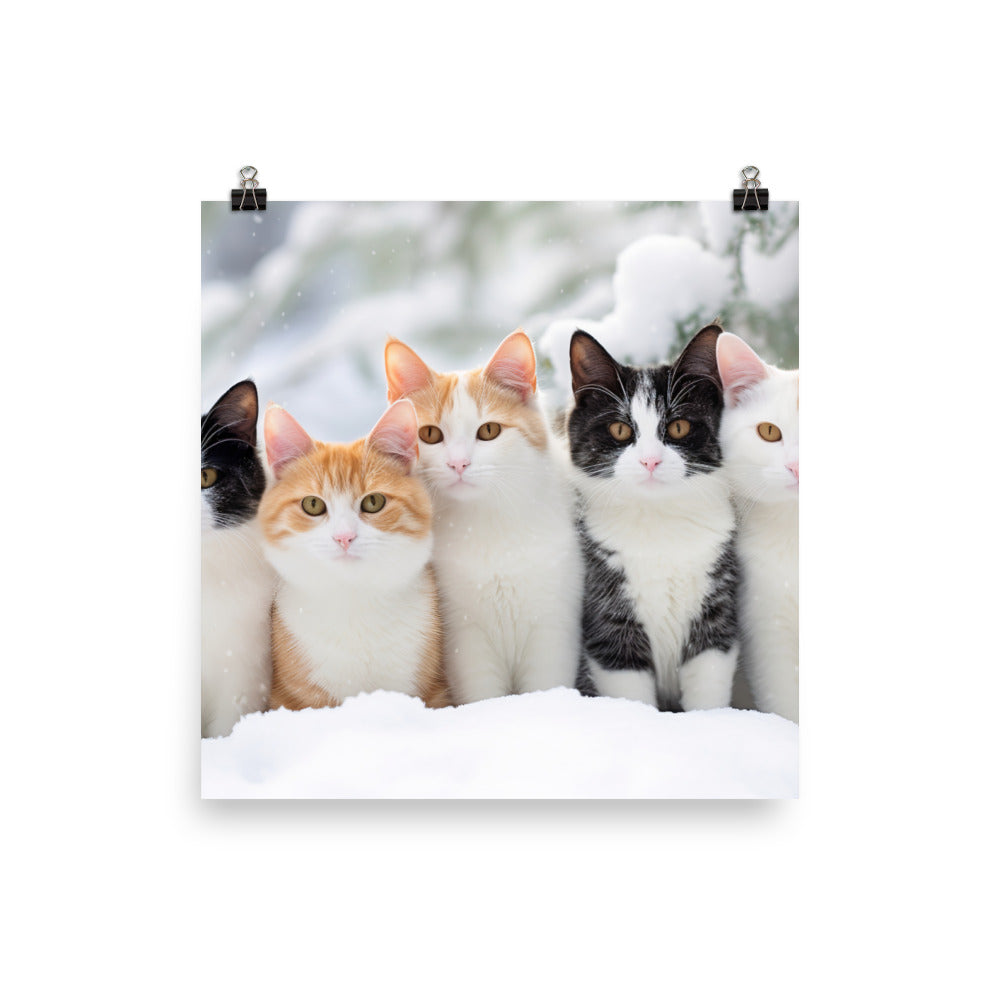 Japanese Bobtail Photo paper poster - PosterfyAI.com