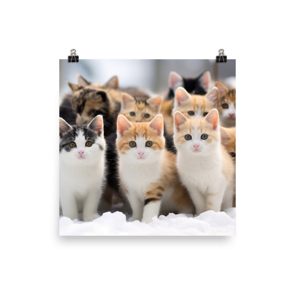 Japanese Bobtail Photo paper poster - PosterfyAI.com