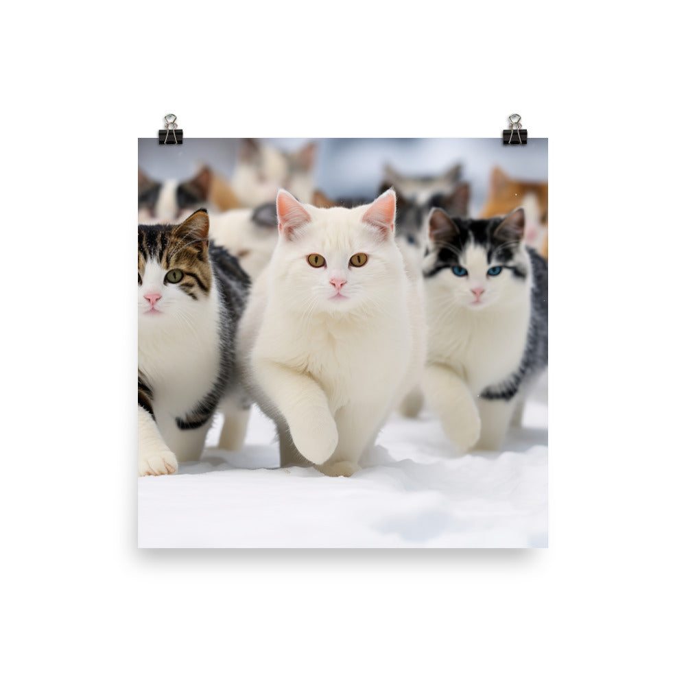 Japanese Bobtail Photo paper poster - PosterfyAI.com