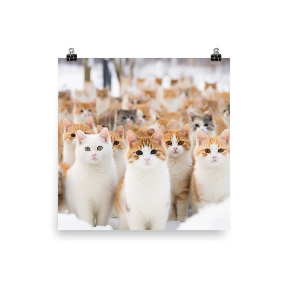 Japanese Bobtail Photo paper poster - PosterfyAI.com
