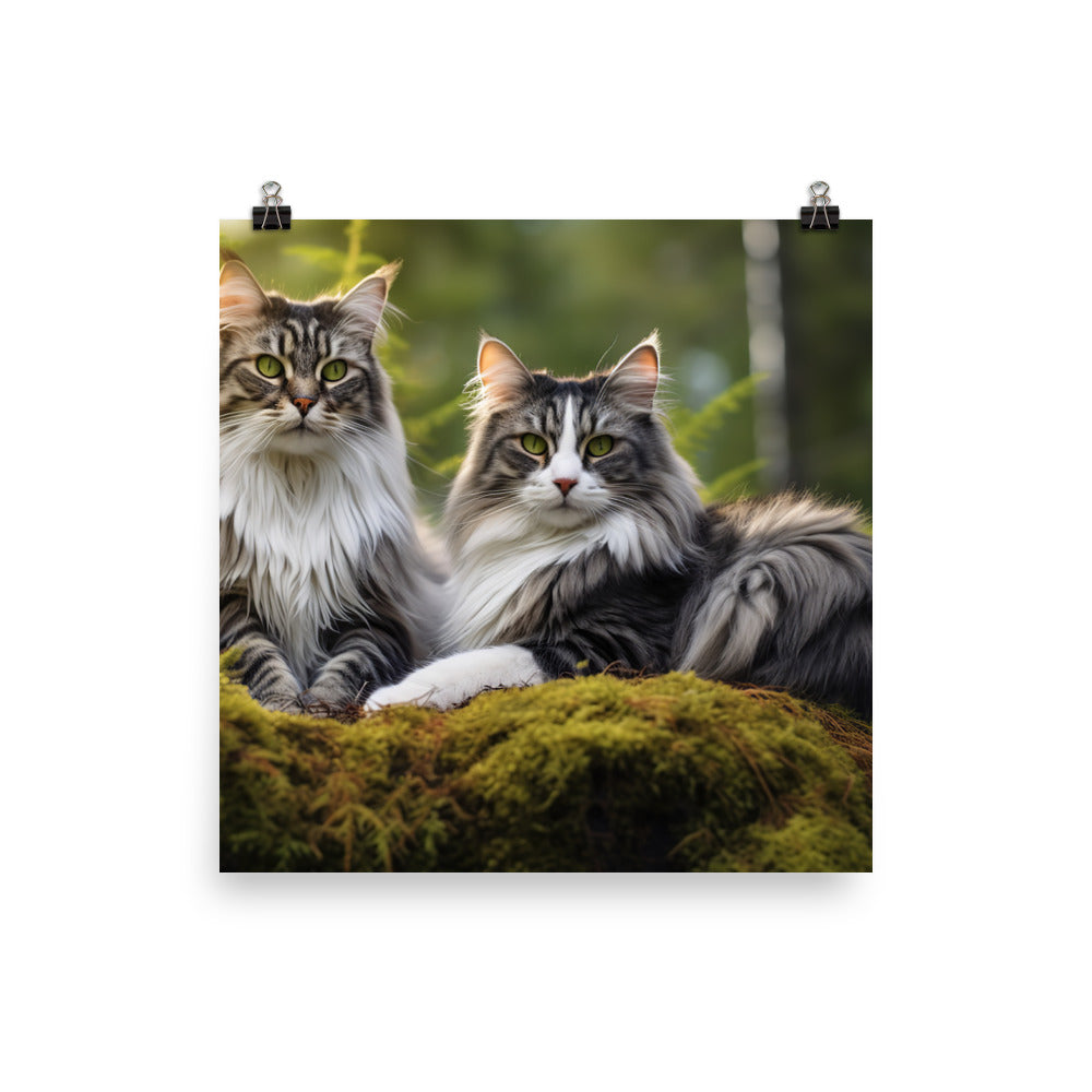 Norwegian Forest Photo paper poster - PosterfyAI.com