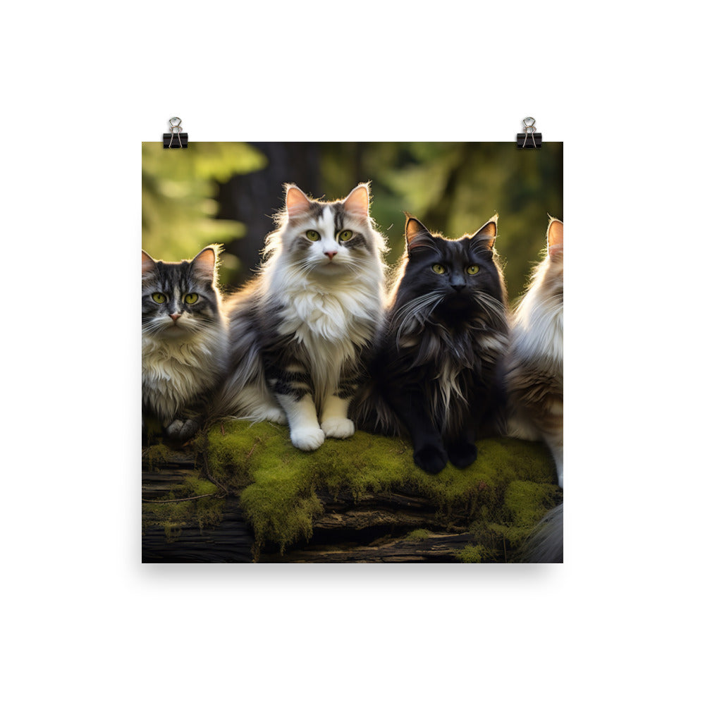 Norwegian Forest Photo paper poster - PosterfyAI.com