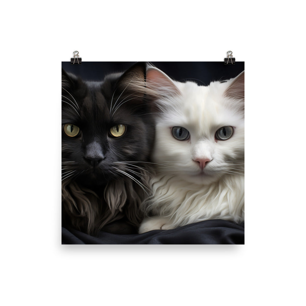 Norwegian Forest Cats Photo paper poster - PosterfyAI.com