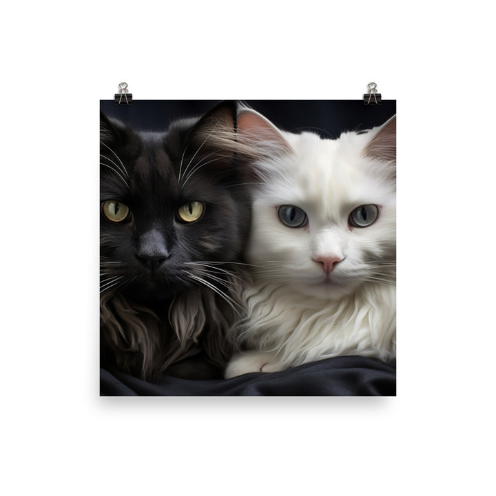 Norwegian Forest Cats Photo paper poster - PosterfyAI.com