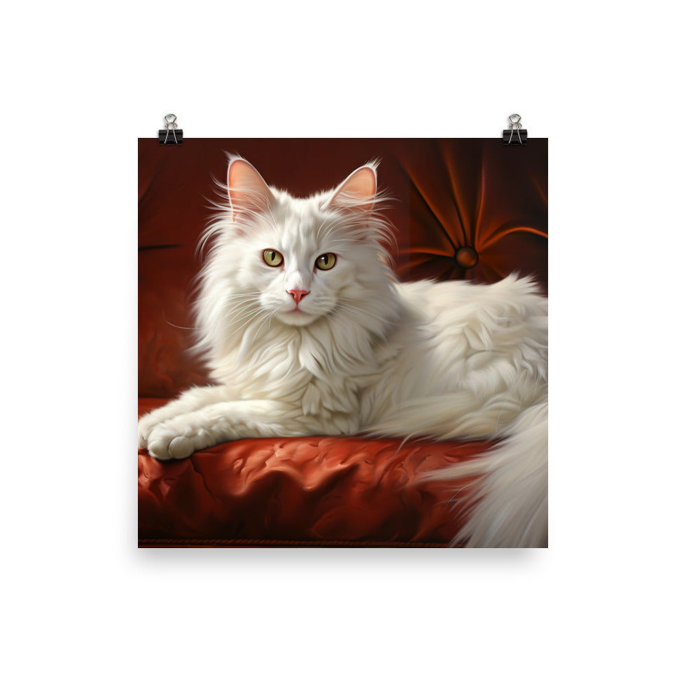 Turkish Angora Photo paper poster - PosterfyAI.com
