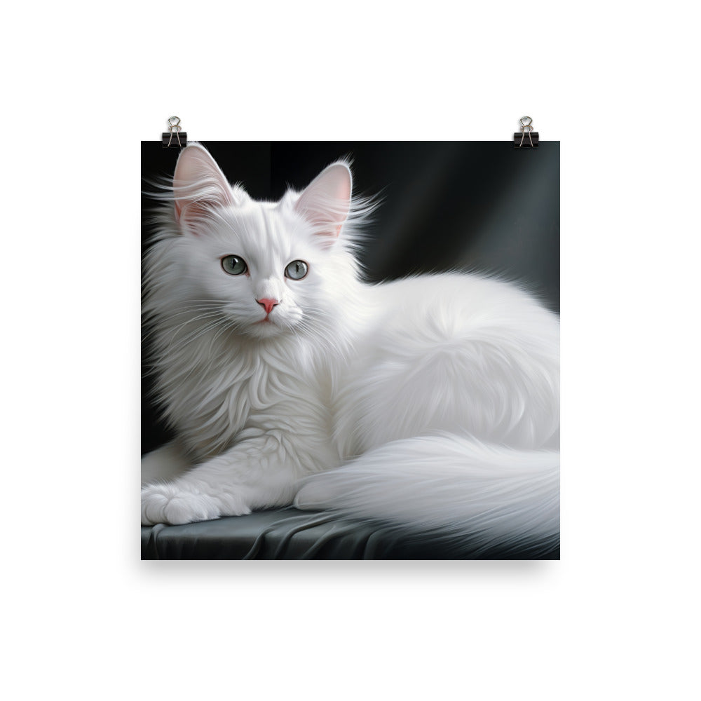 Turkish Angora Photo paper poster - PosterfyAI.com