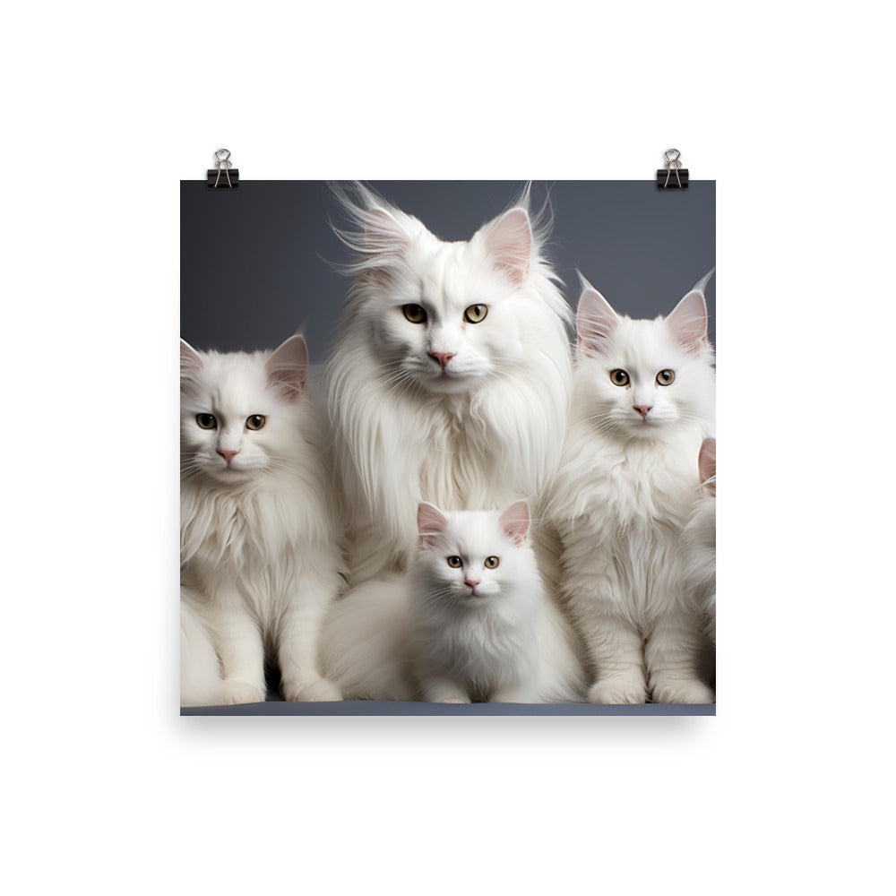 Turkish Angora Photo paper poster - PosterfyAI.com