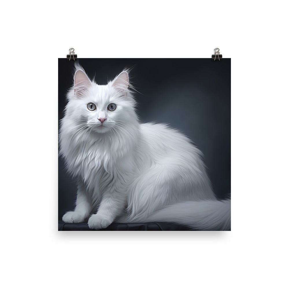 Turkish Angora Photo paper poster - PosterfyAI.com