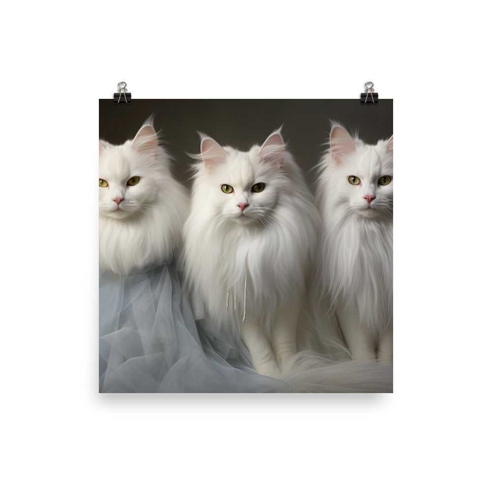 Turkish Angora Photo paper poster - PosterfyAI.com