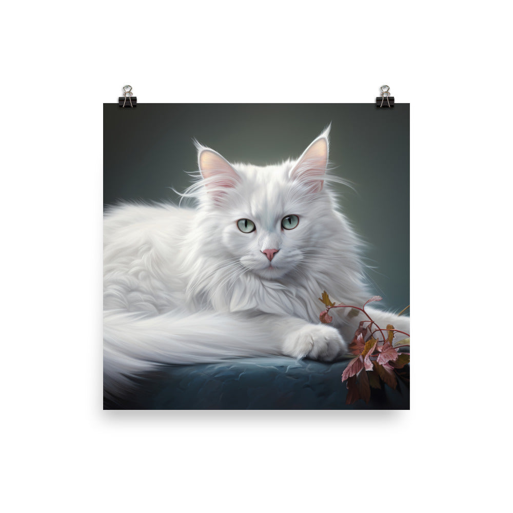 Turkish Angora Photo paper poster - PosterfyAI.com