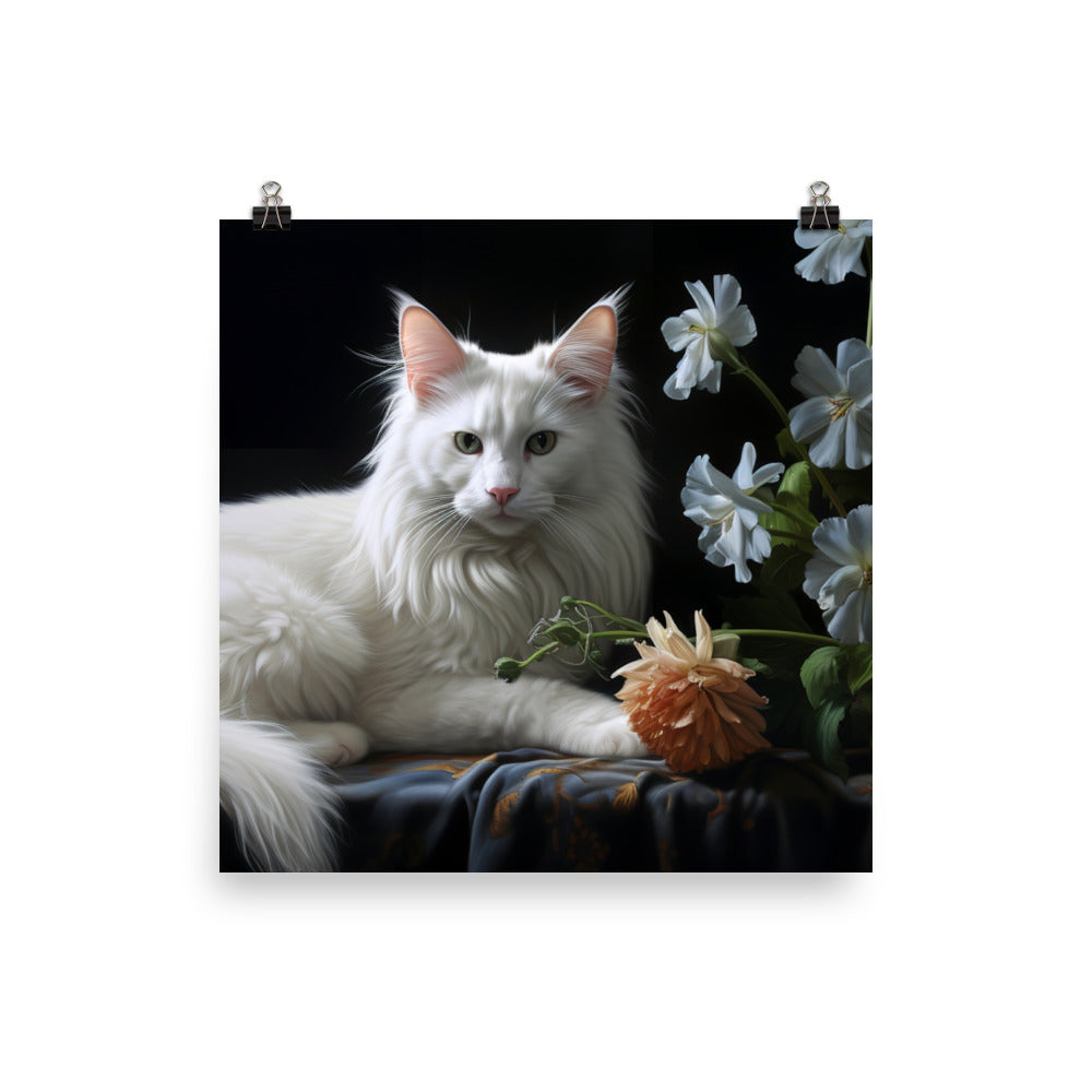 Turkish Angora Photo paper poster - PosterfyAI.com