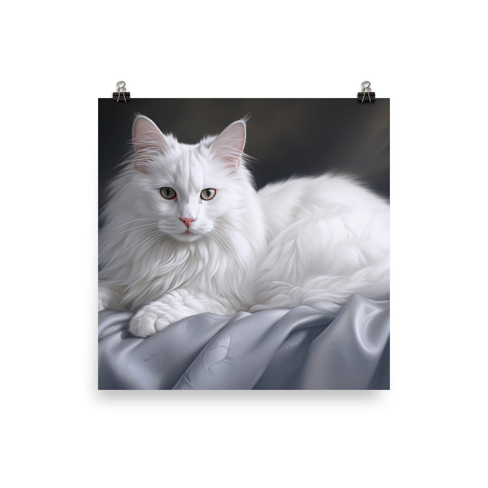 Turkish Angora Photo paper poster - PosterfyAI.com
