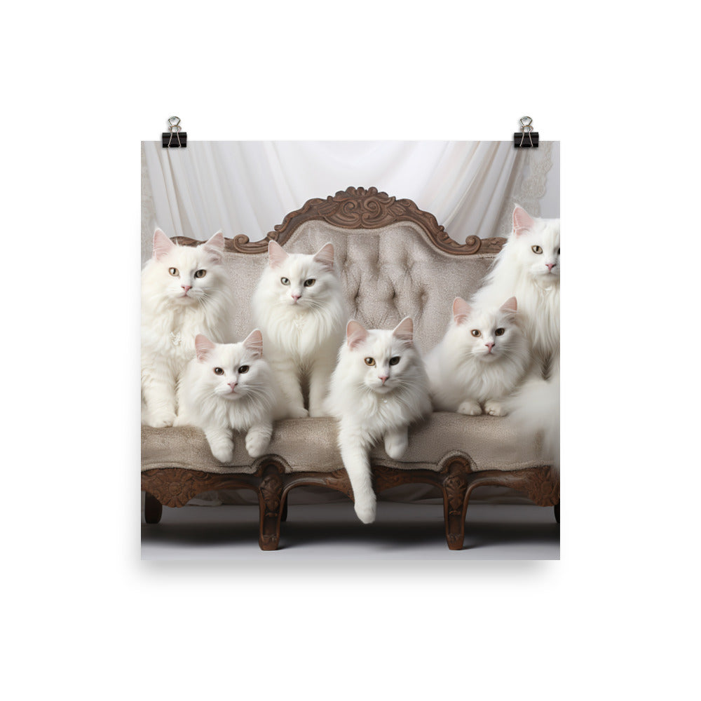 Turkish Angora Photo paper poster - PosterfyAI.com