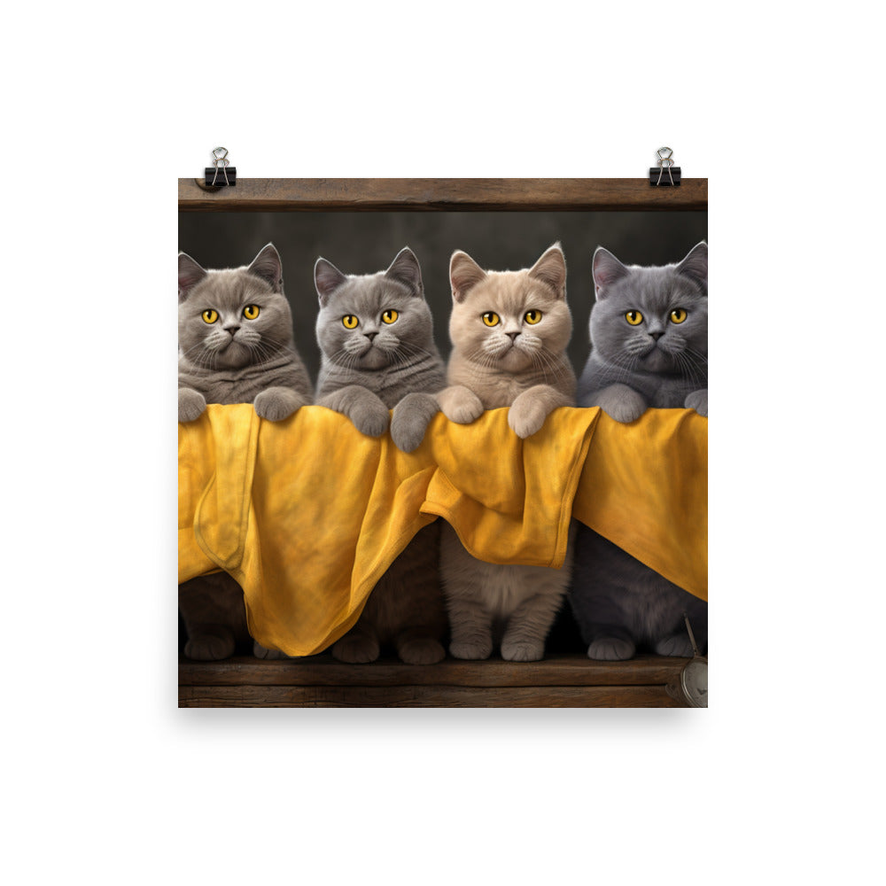 British Shorthair Photo paper poster - PosterfyAI.com