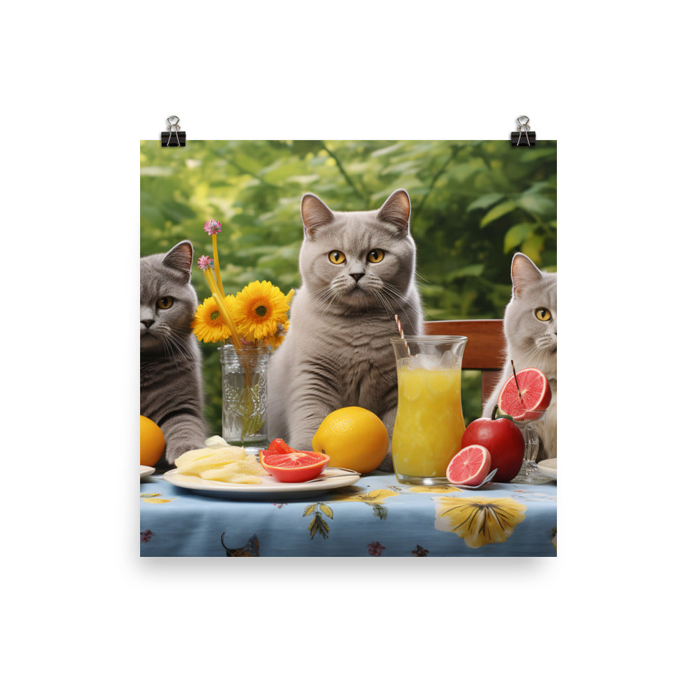 British Shorthair Photo paper poster - PosterfyAI.com