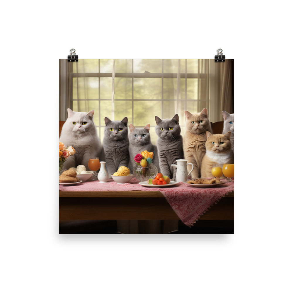 British Shorthair Photo paper poster - PosterfyAI.com