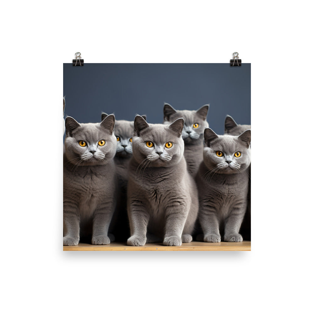 British Shorthair Photo paper poster - PosterfyAI.com