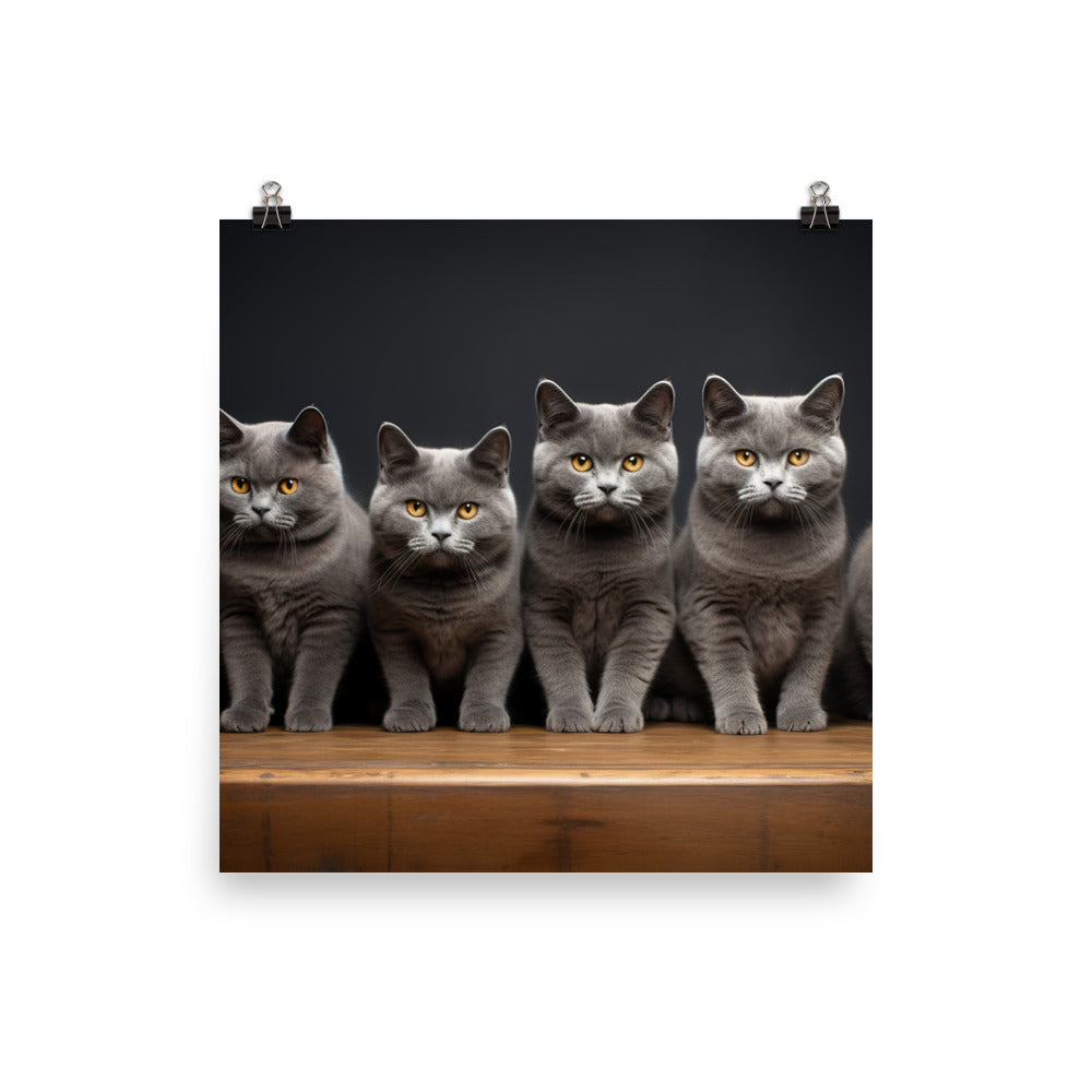 British Shorthair Photo paper poster - PosterfyAI.com