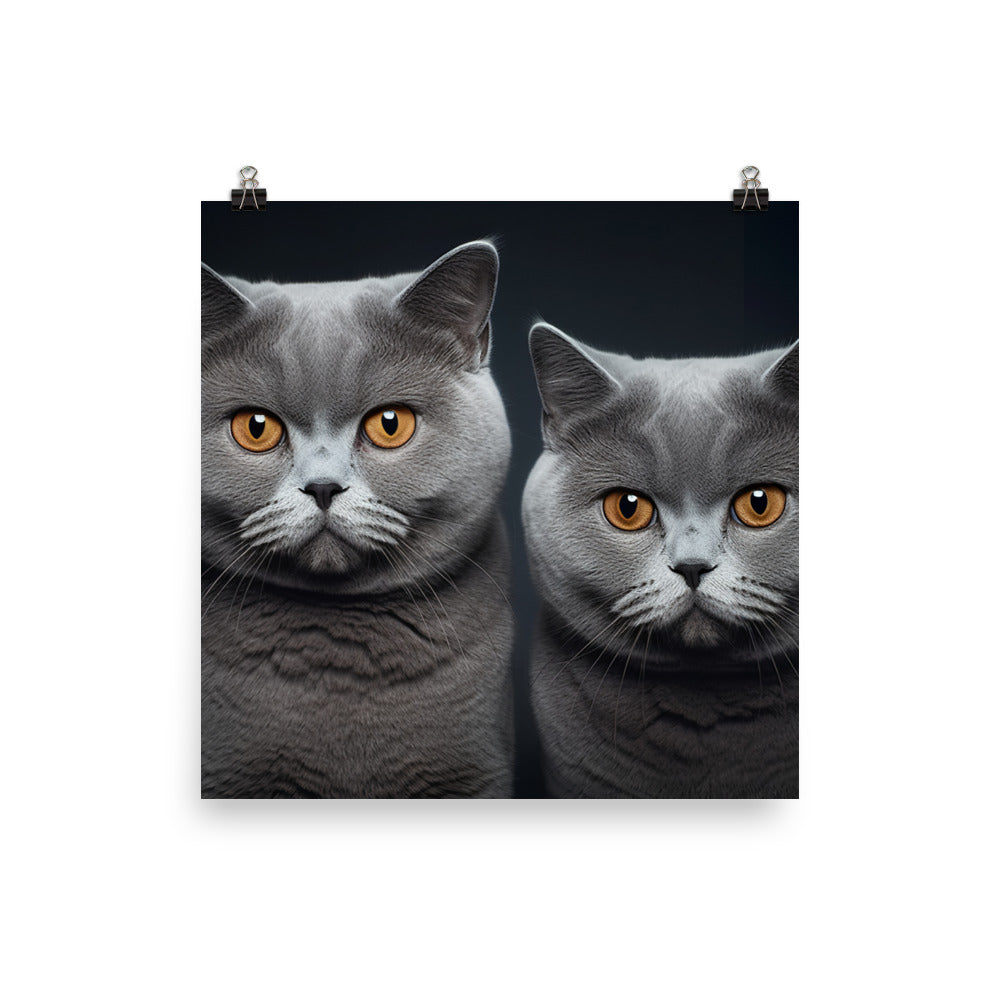 British Shorthair Photo paper poster - PosterfyAI.com