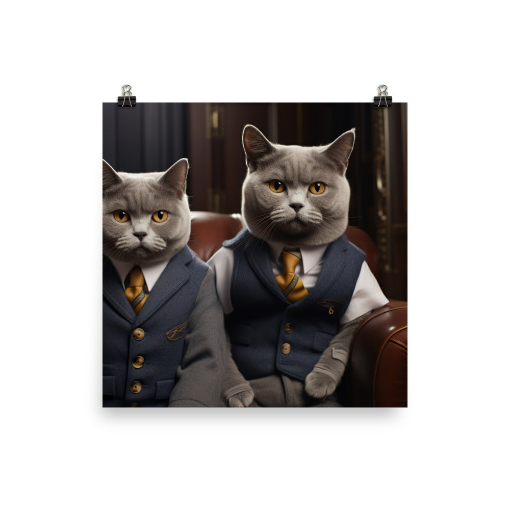 British Shorthair Photo paper poster - PosterfyAI.com