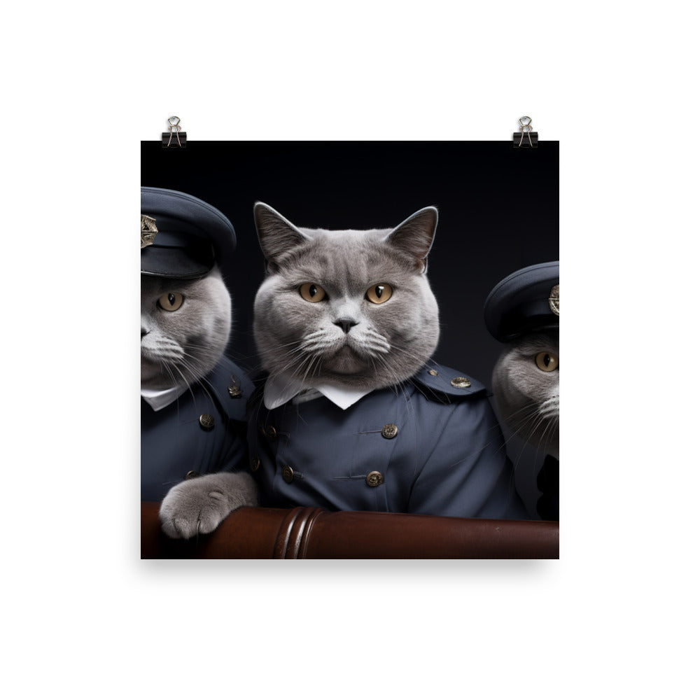 British Shorthair Photo paper poster - PosterfyAI.com