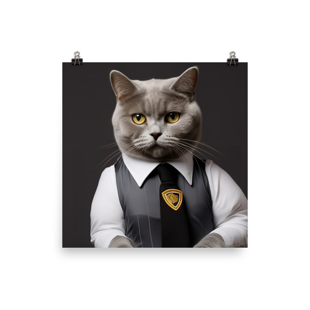 British Shorthair Referee Photo paper poster - PosterfyAI.com