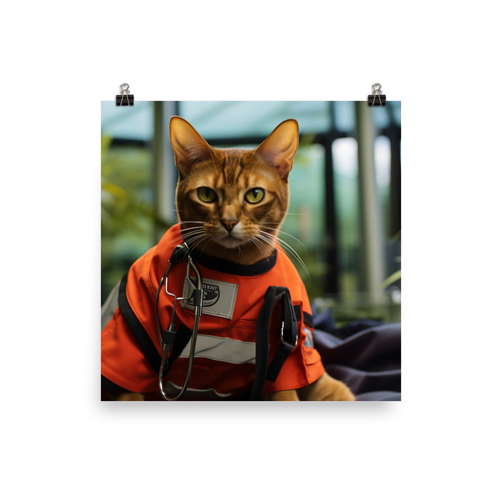 Abyssinian Paramedic Photo paper poster - PosterfyAI.com