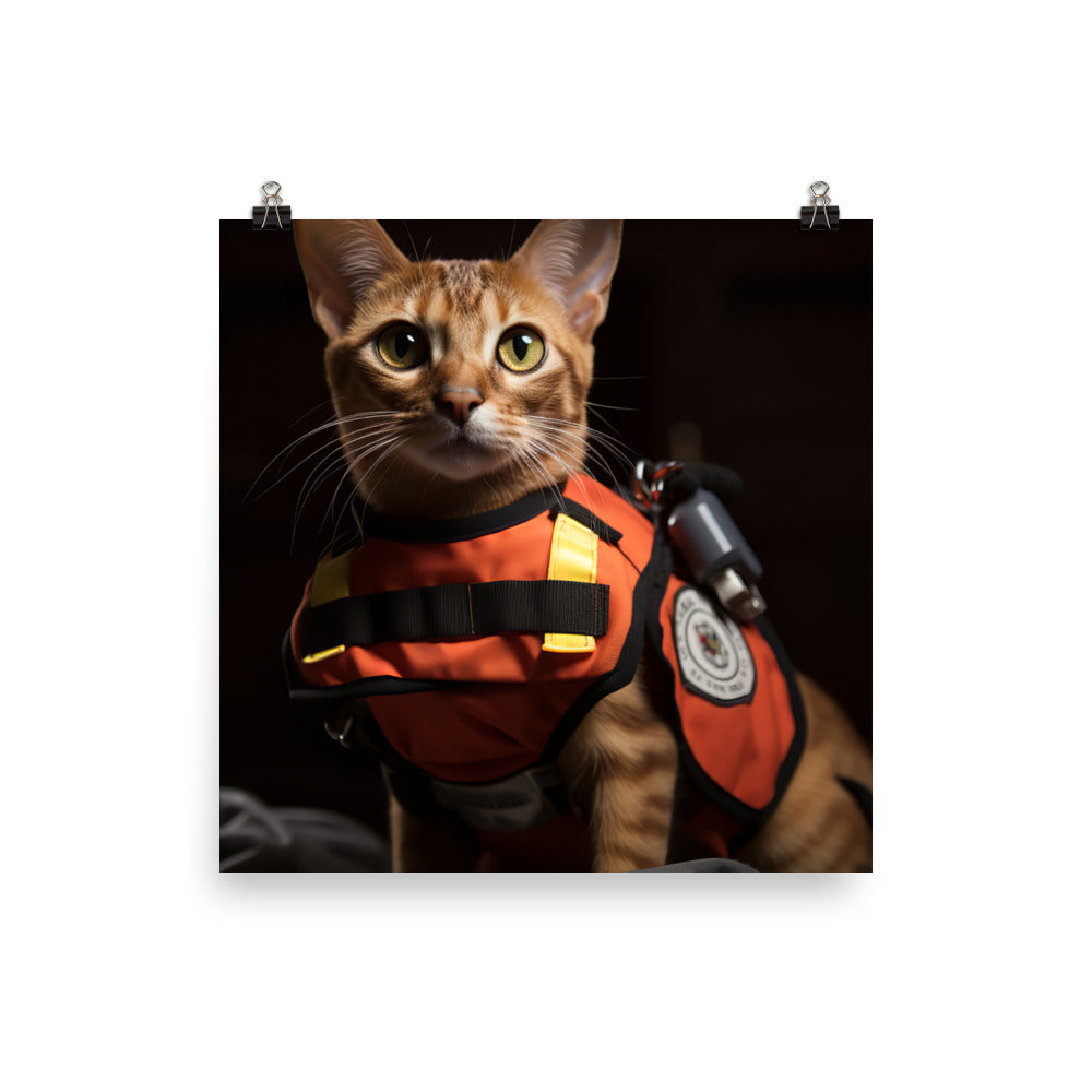 Abyssinian Paramedic Photo paper poster - PosterfyAI.com