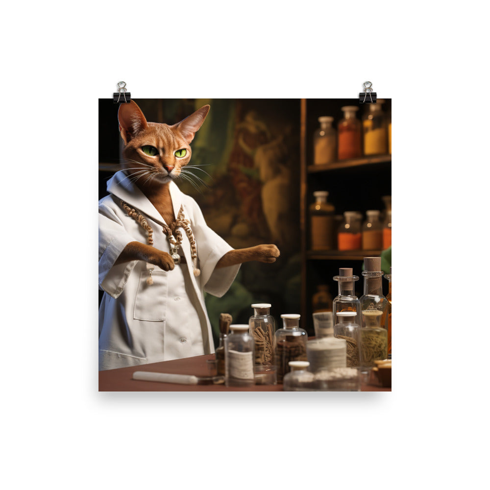 Abyssinian Pharmacist Photo paper poster - PosterfyAI.com