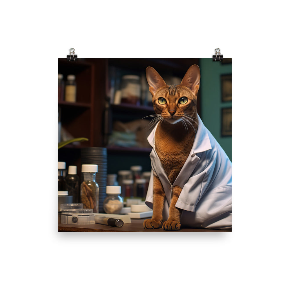 Abyssinian Pharmacist Photo paper poster - PosterfyAI.com