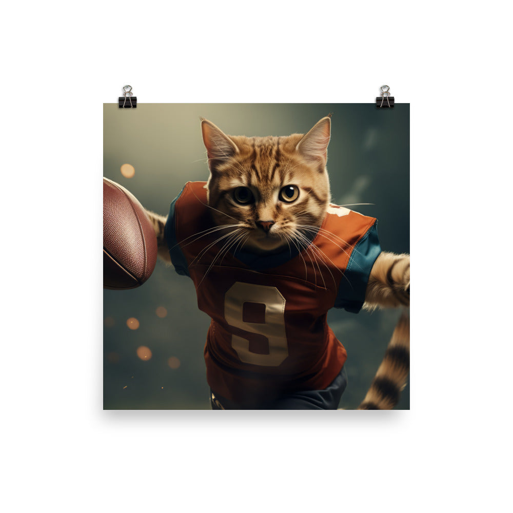 Abyssinian Football Player Photo paper poster - PosterfyAI.com