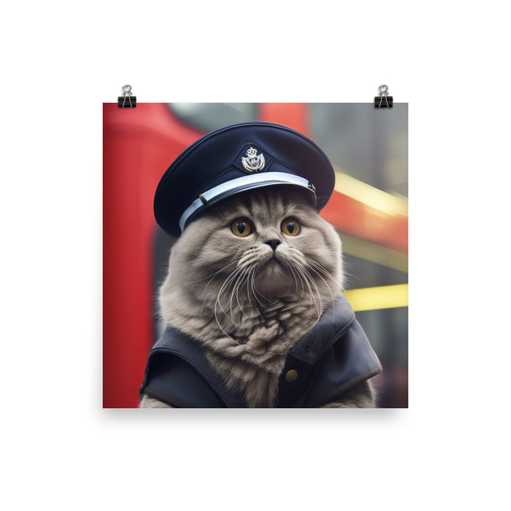 Scottish Fold Transit Operator Photo paper poster - PosterfyAI.com