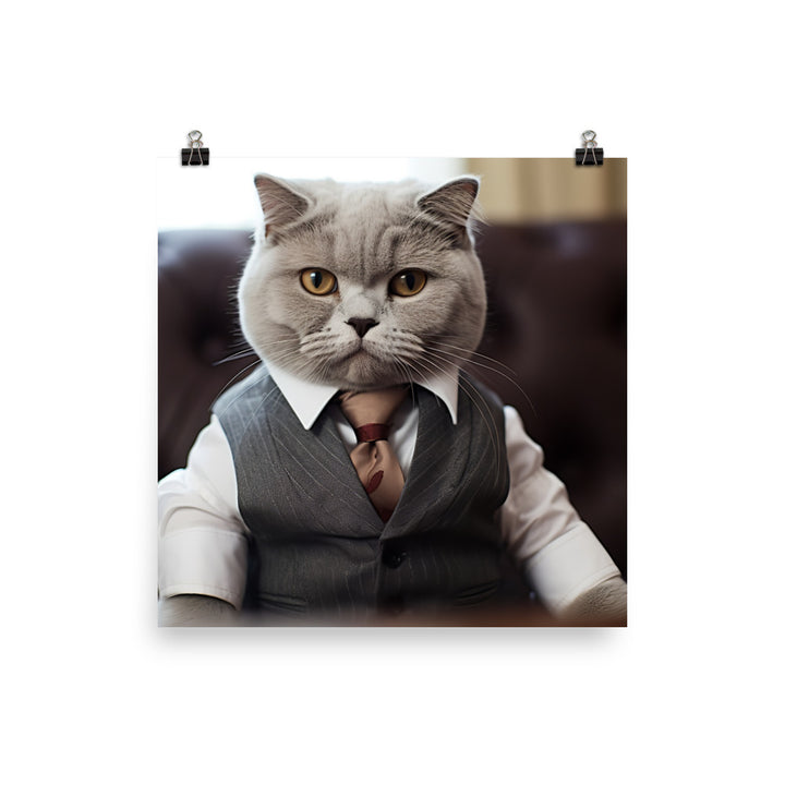 Scottish Fold Sales Consultant Photo paper poster - PosterfyAI.com