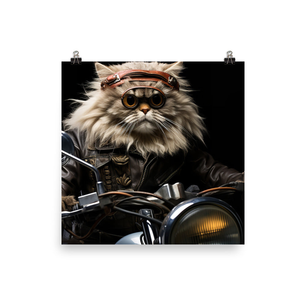 Persian Superbike Athlete Photo paper poster - PosterfyAI.com