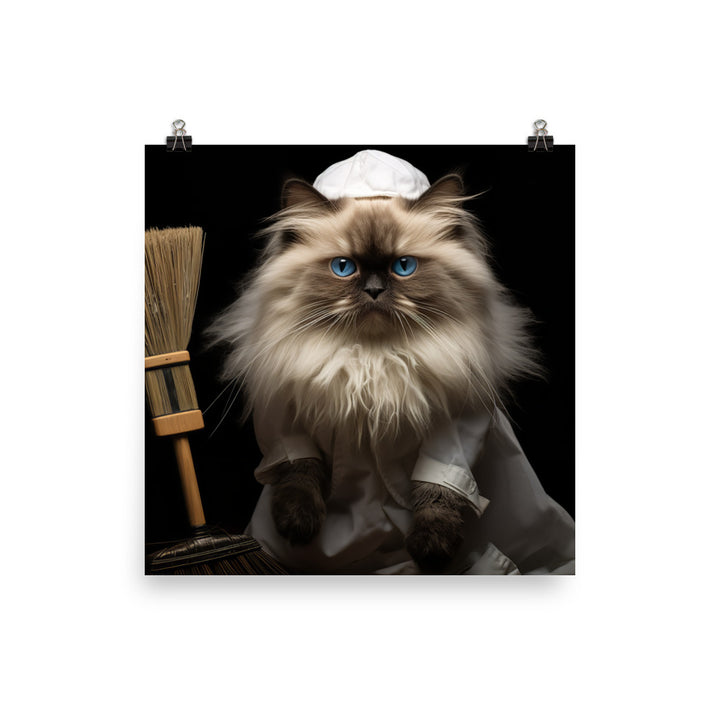 Himalayan Janitor Photo paper poster - PosterfyAI.com