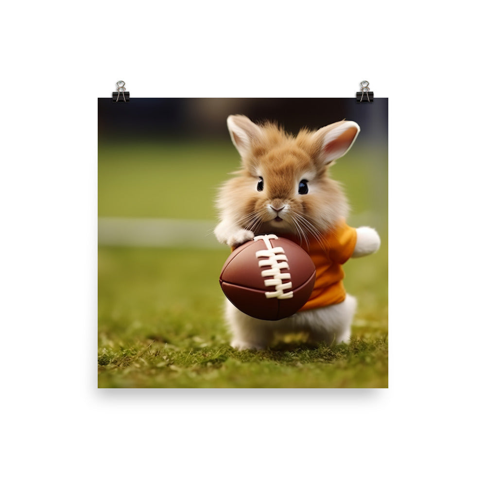 Lionhead Football Player Photo paper poster - PosterfyAI.com