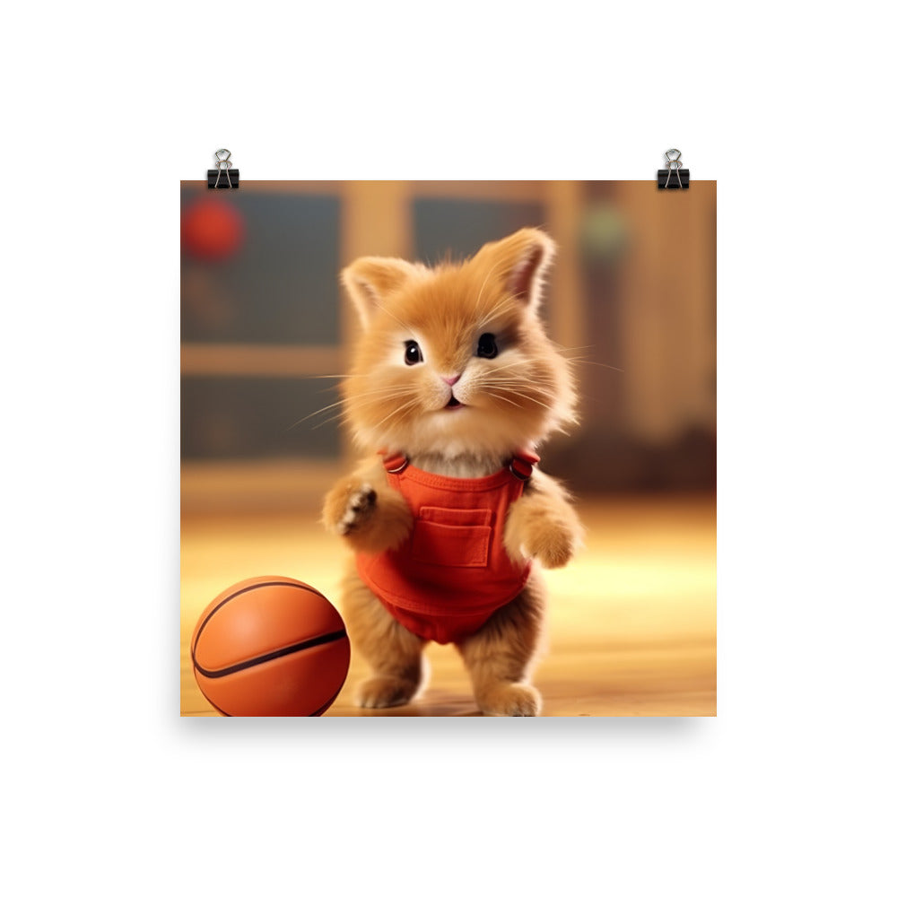Lionhead Basketball Photo paper poster - PosterfyAI.com